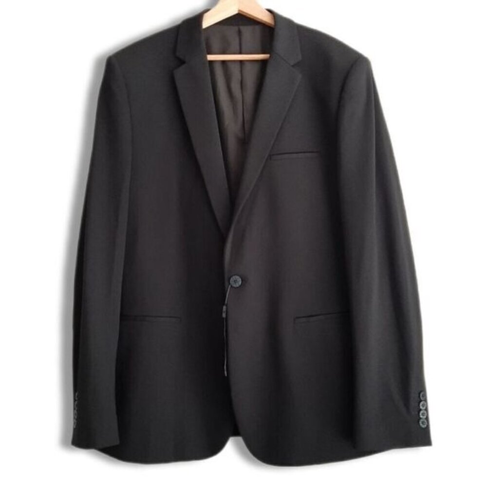 X SUIT Comfort Stretch Blazer Jacket Black Men's Sz 48